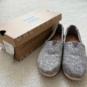 TOMS Classic Steel Grey Washed Denim Shoes